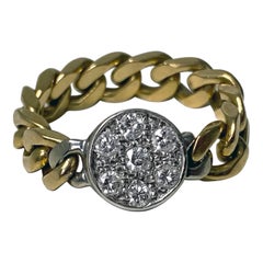 Diamond 18K Groumette Ring