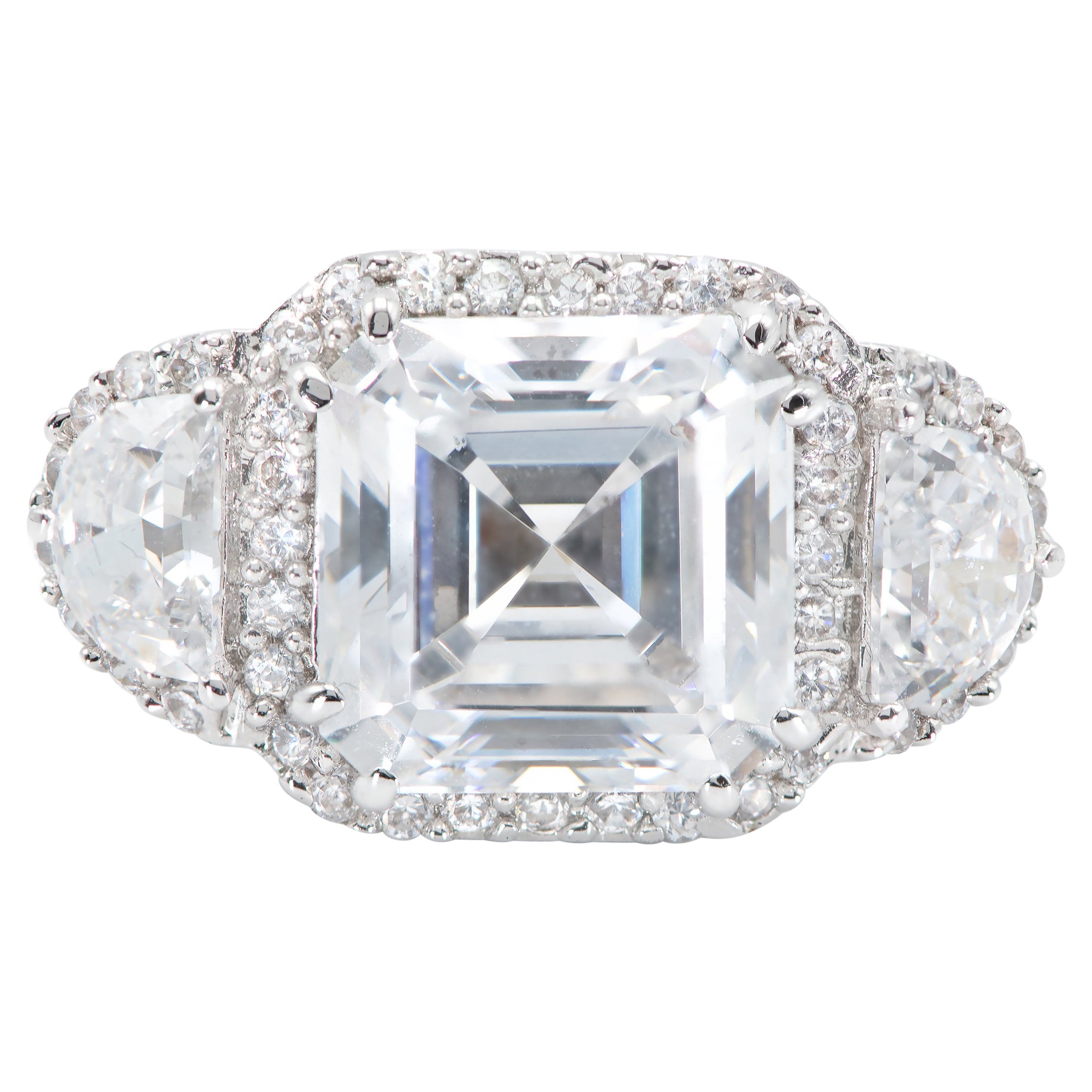 GIA Certified Asscher Cut Diamond Ring For Sale