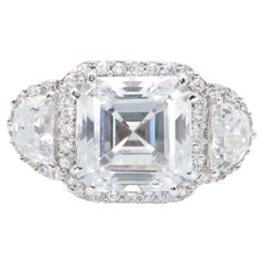 GIA Certified Asscher Cut Diamond Ring