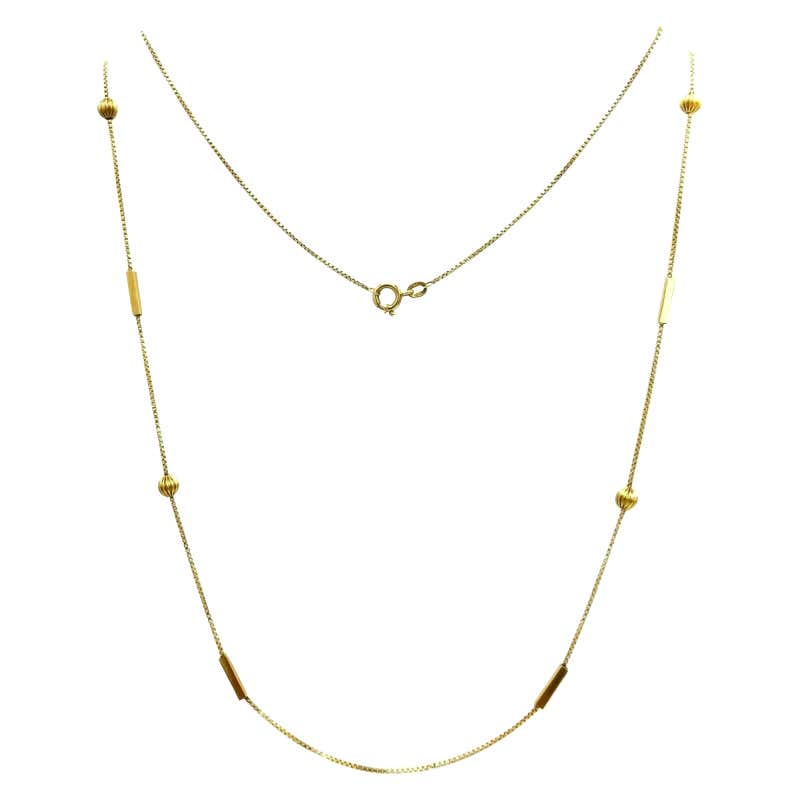 Vintage Bvlgari 18k Yellow Gold Chain Necklace Bulgari For Sale at ...
