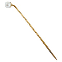 Vintage Stickpin Gold and Pearl Finland