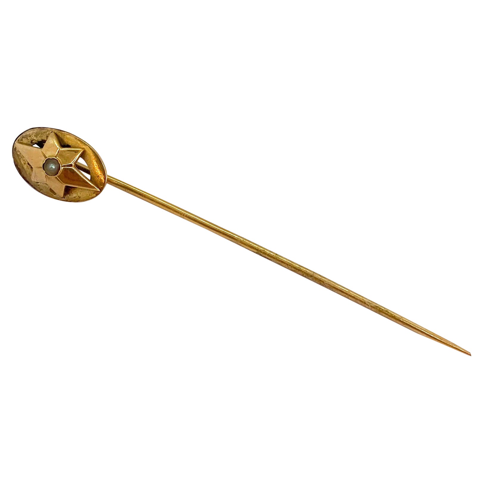 Stickpin Gold and Pearl For Sale