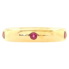 Cartier Stella Band Ring 18K Yellow Gold and Ruby