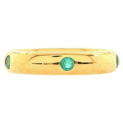 Cartier Stella Band Ring 18K Yellow Gold and Emerald