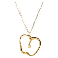 Tiffany & Co. Elsa Peretti Apple Pendant Necklace 18K Yellow Gold Large