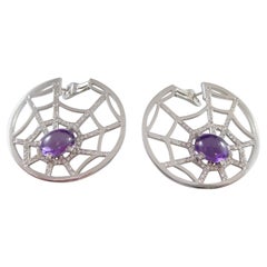 Boucles d'oreilles Chaumet Attrape-Moi:: Toile d'araignée avec améthyste sertie de diamants