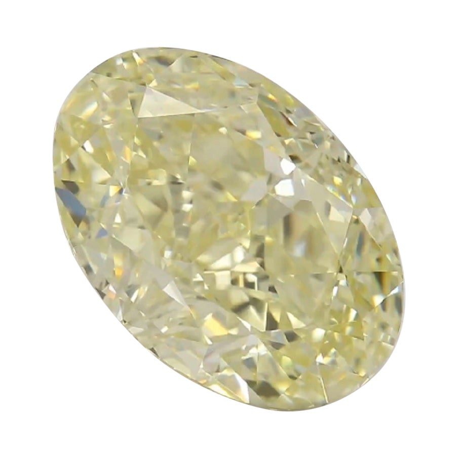 GIA Certified 3.55 Carat Oval Yellow Diamond For Sale at 1stDibs