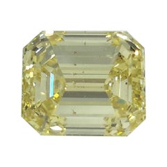 GIA Certified 4.01 Carat Emerald Fancy Yellow Diamond