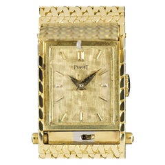 Piaget Concealed Case Cocktail Dress Watch 18k Yellow Gold Champagne Dial