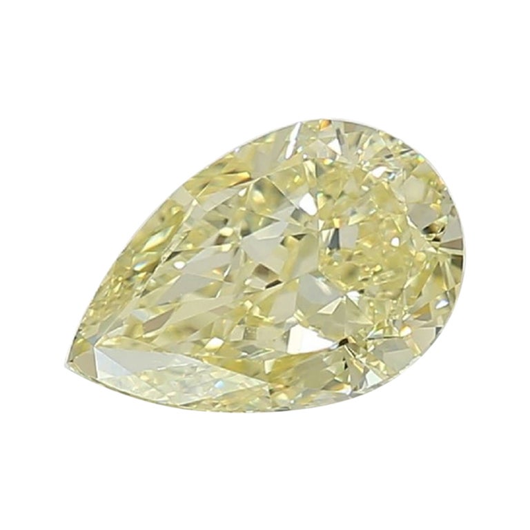 GIA Certified 3.44 Carat Pear Yellow Diamond