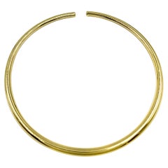 Estate 18 Karat Yellow Gold Ancient Greek Style Classic Torque Necklace