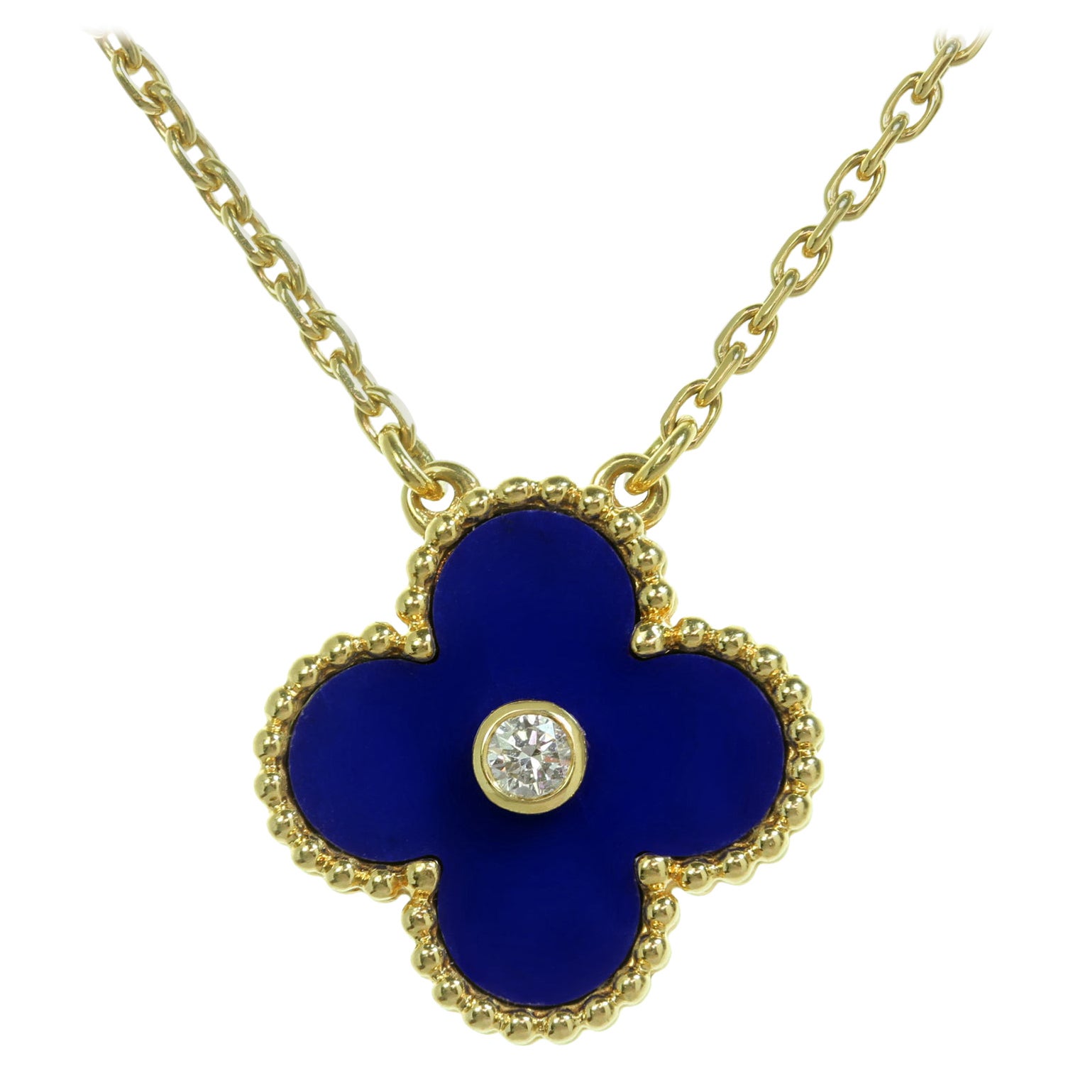 Van Cleef and Arpels Alhambra Limited Edition Lapis Lazuli Necklace Box ...