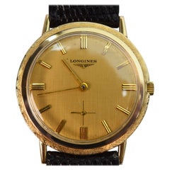 Vintage Longines 14K Yellow Gold Mens Wrist Watch