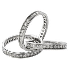 Cartier Bague à anneau classique Trinity en platine et diamants