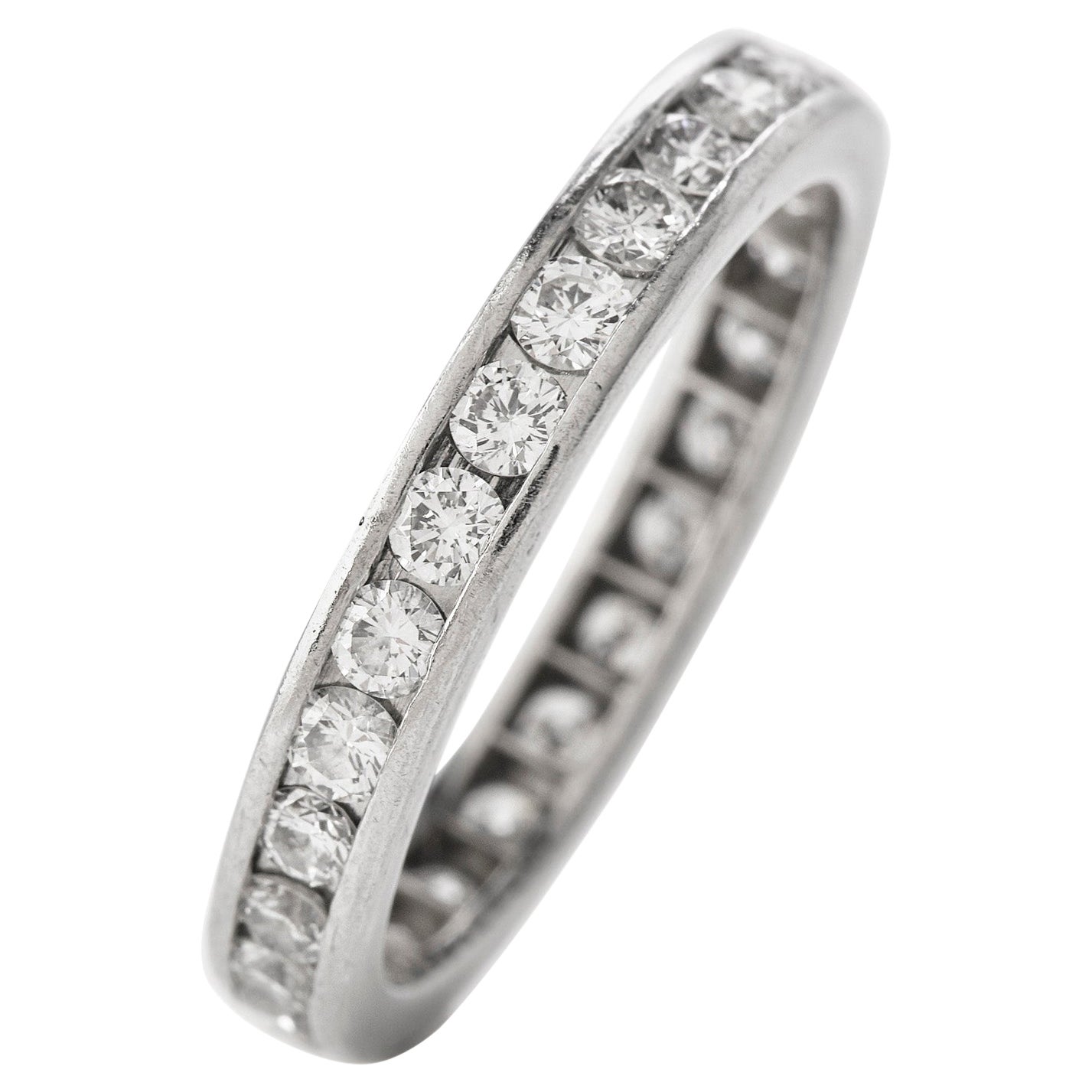 Tiffany & Co. Diamond Platinum Designer Eternity Band Ring