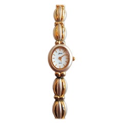 Retro Ladies Belair Stainless Steel Gold Plated Watch, Quartz