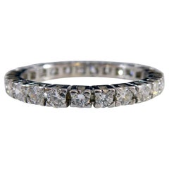 Diamond Set Full Eternity or Wedding Ring, 18ct White Gold