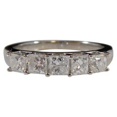 Princess Cut Diamond Eternity Ring in Platinum, 0.85ct