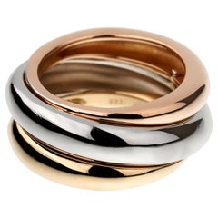 Cartier Trinity Vintage Tricolor Band Gold Ring