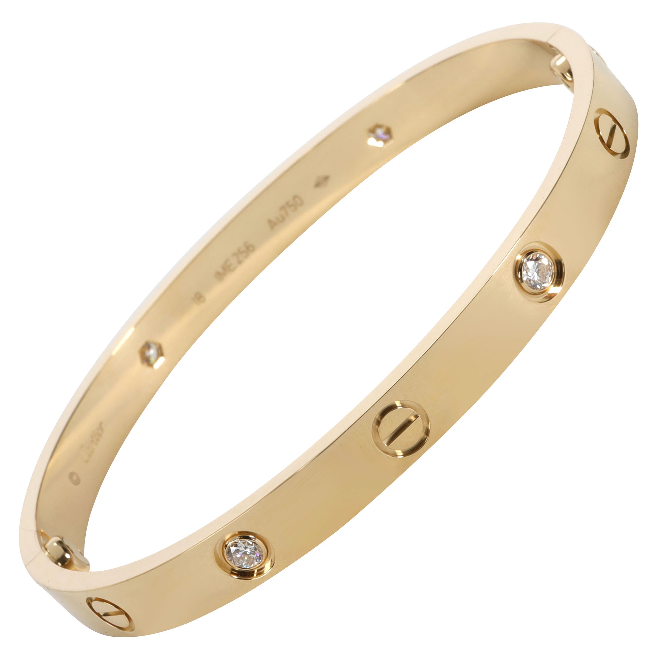 Cartier Diamond Love Bracelet in 18K Yellow Gold 0.42 CTW
