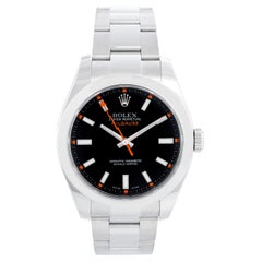 Rolex Milgauss Stainless Steel Men's Watch Black Dial 116400
