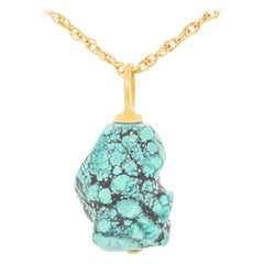 Turquoise and Gold Pendant