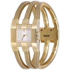 Van Cleef & Arpels Lady's Yellow Gold Diamond Bracelet Wristwatch