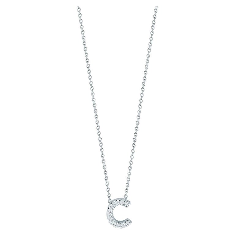 Roberto Coin Love Letter C Pendent with Diamonds 001634AWCHXC