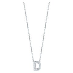 Roberto Coin Pendentif d'amour en forme de lettre D avec diamants 001634AWCHXD