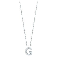 Roberto Coin Love Letter G Pendent with Diamonds 001634AWCHXG