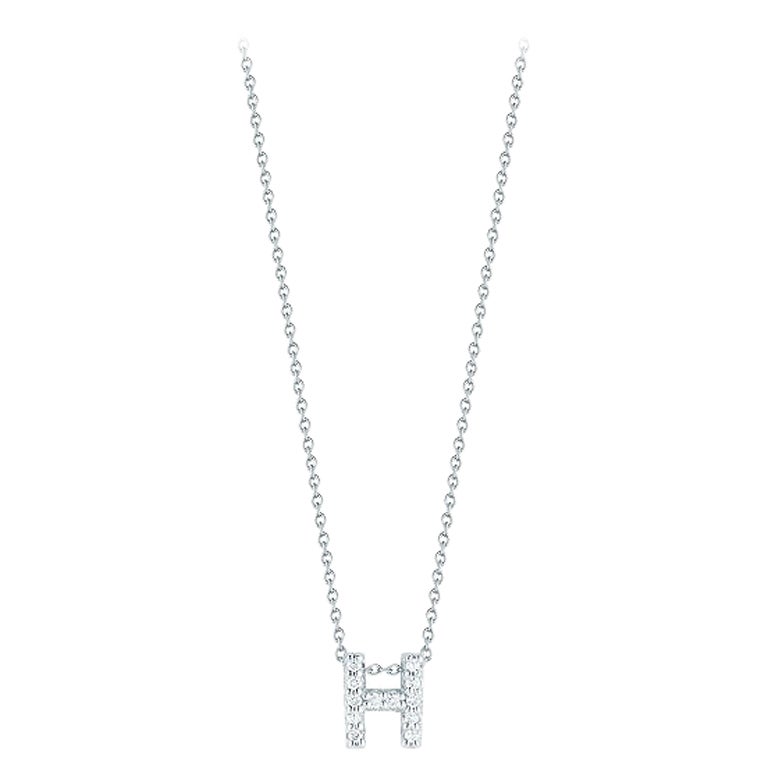 Roberto Coin Love Letter 'R' Pendent with Diamonds 001634AWCHXR For ...