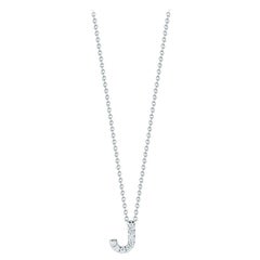 Roberto Coin Love Letter J Pendent with Diamonds 001634AWCHXJ