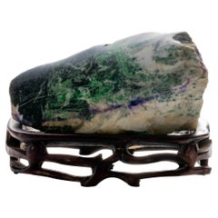 Antique Jadeite Jade Boulder Paperweight Desk Accessory Rock Specimen