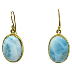 Decadent Jewels Larimar Sterling Silver Vermeil Earrings