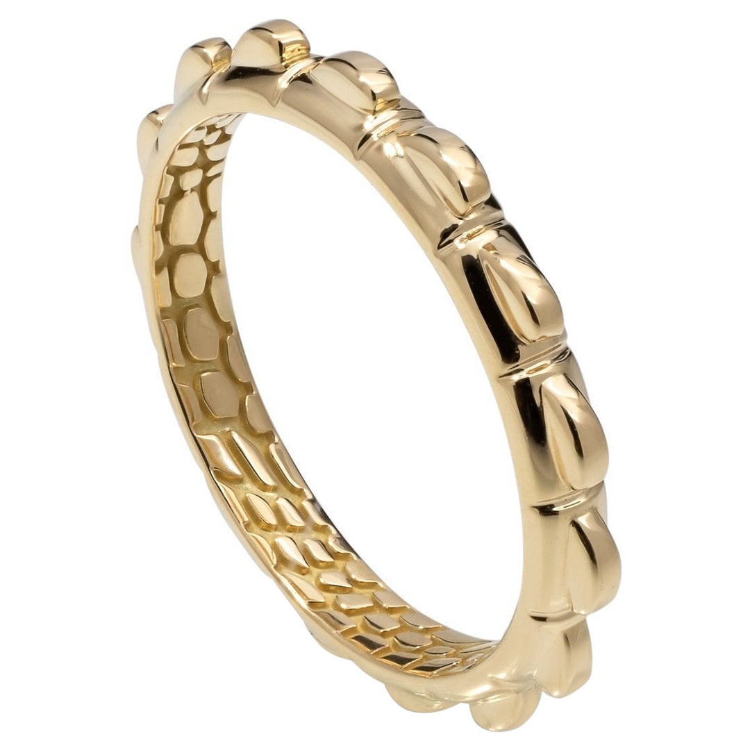 Croc Tail Stacker Ring in 18ct Yellow Gold