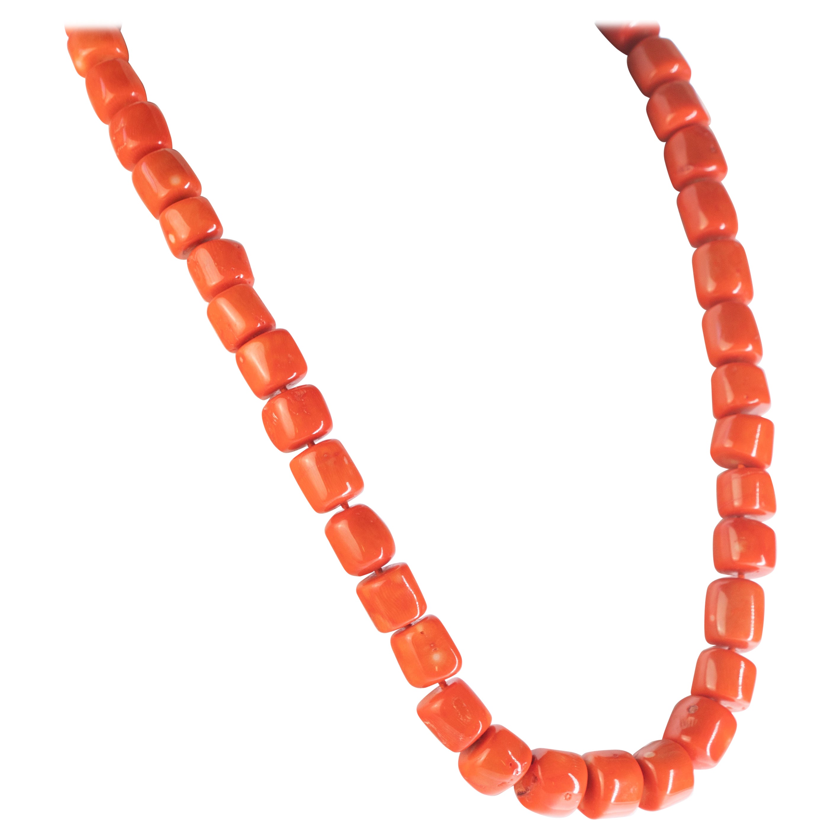 Bamboo Coral Bead Necklace