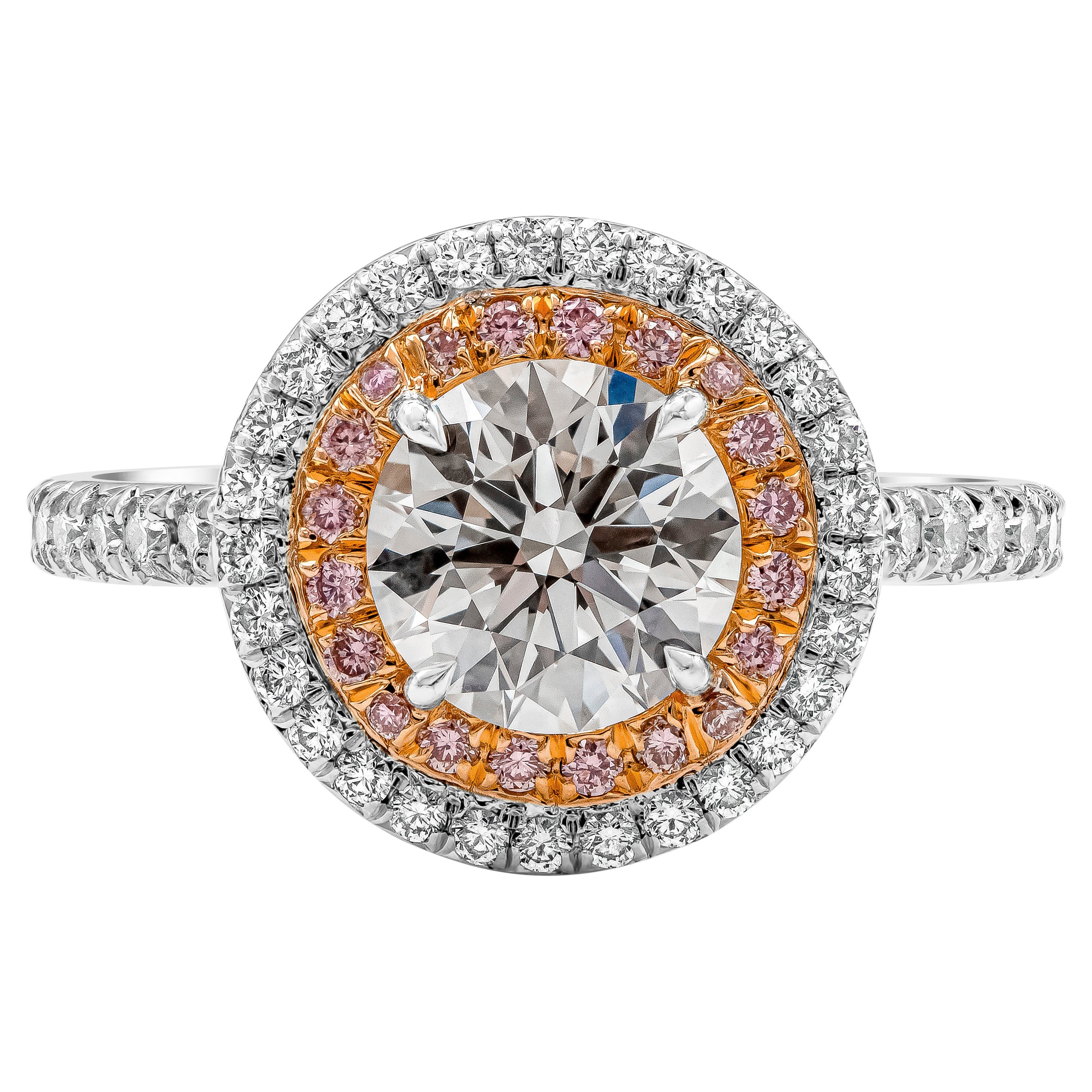 Tiffany & Co. Soleste 1.26 Carat Round Diamond Double Halo Engagement Ring