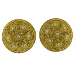 Reinstein Ross Diamond Gold Tuscan Earrings