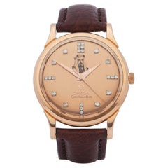 Retro Omega Constellation 0 0 Men Rose Gold Sheikh of Bahrain' Watch