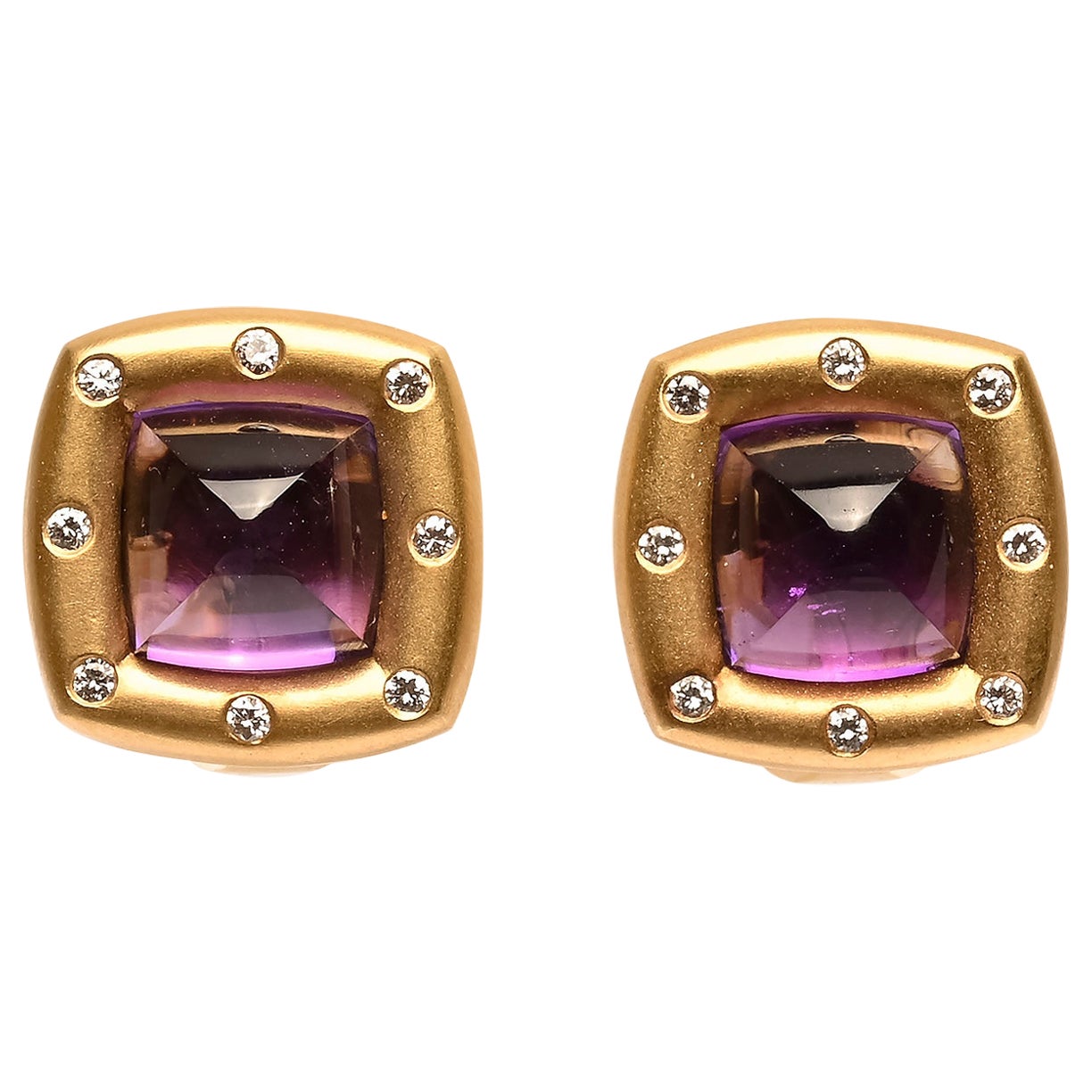 H. Stern Amethyst and Diamond Earrings