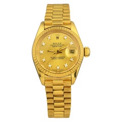 Rolex Lady-Datejust Ref.6917 in 18k Yellow Gold 28MM President Band Diamond Dial