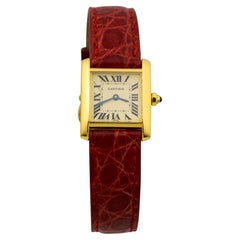 Vintage Cartier Tank Montres Francaise in 18k Yellow Gold Watch