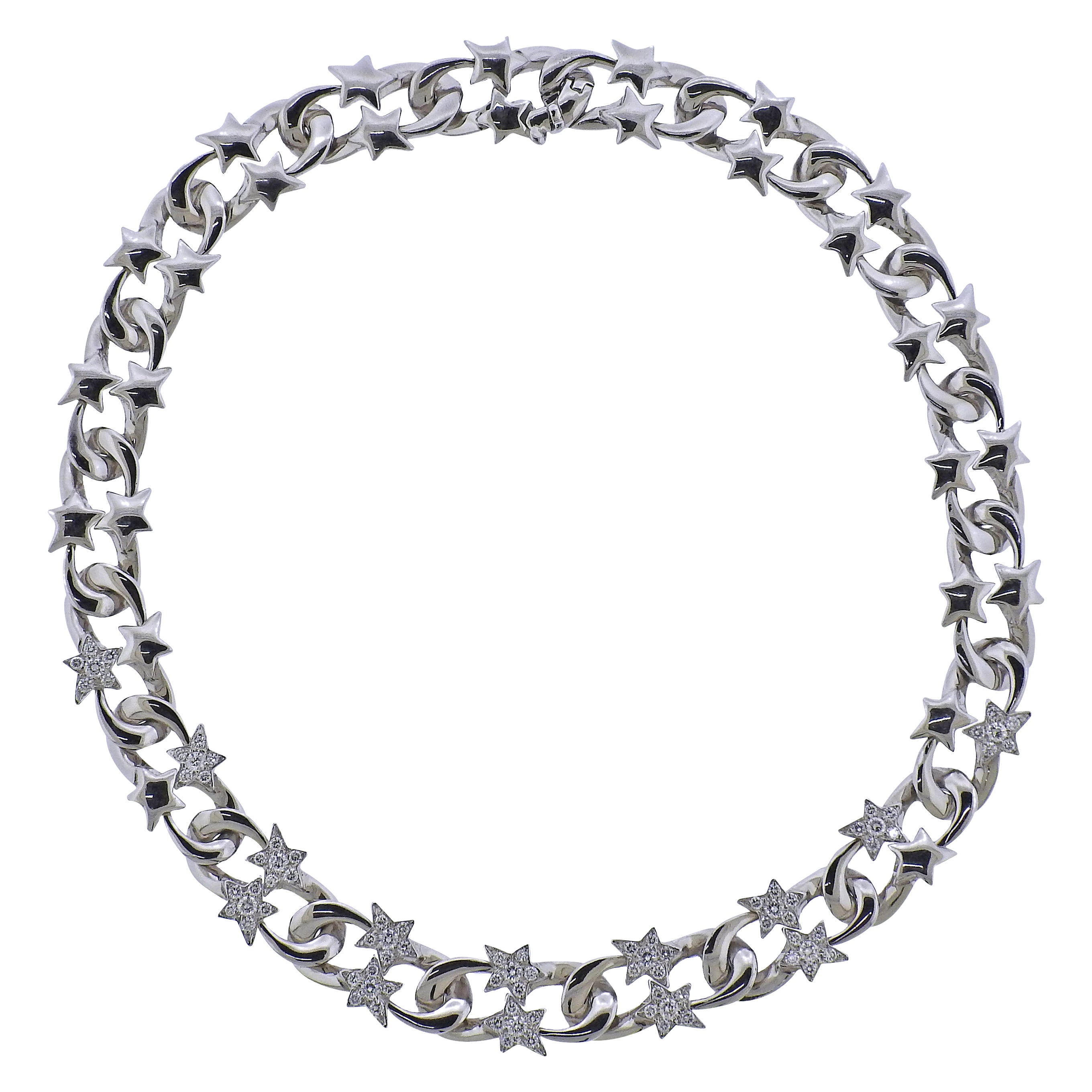 Impressive Chanel Comete Diamond Gold Star Necklace