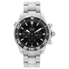 Omega Seamaster Diver Steel Chronograph Black Dial Mens Watch 2594.52.00