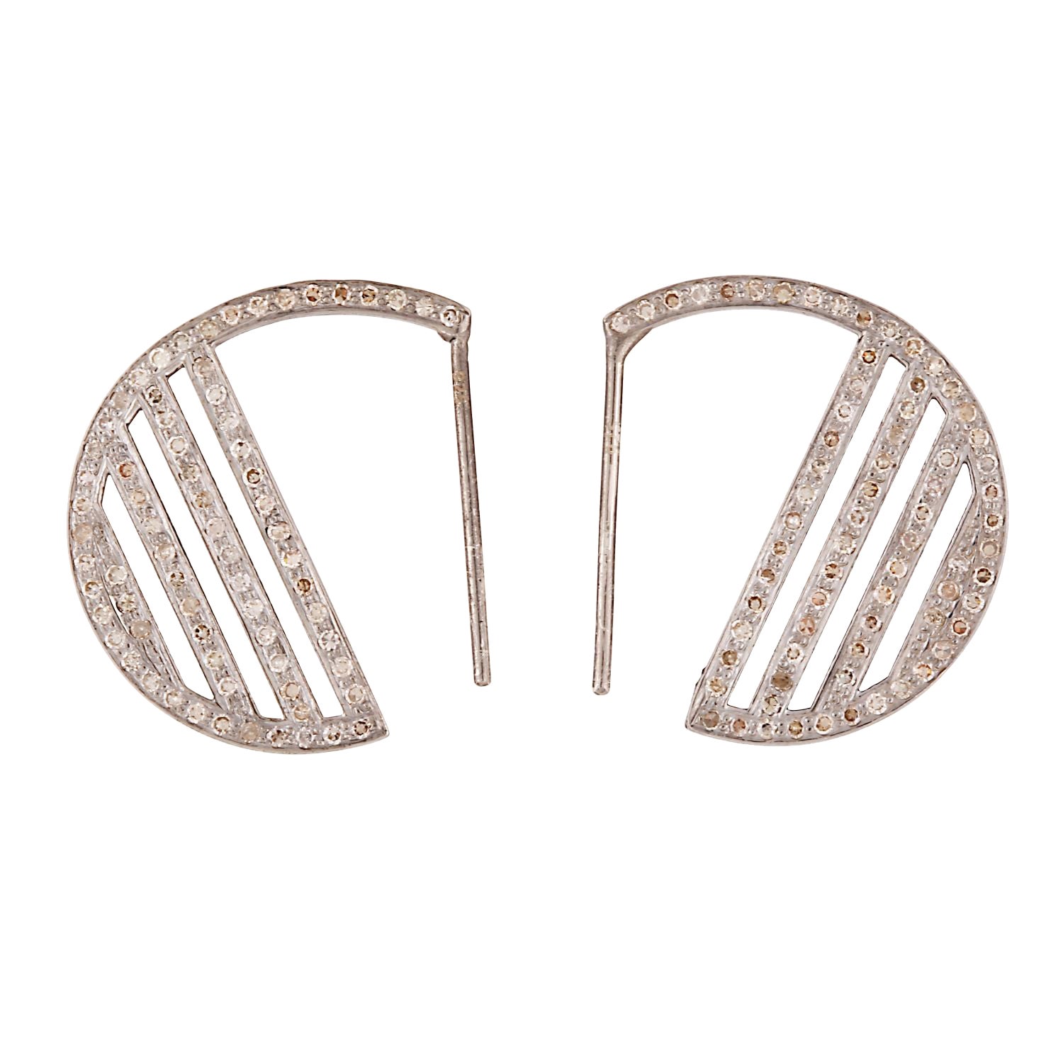 Geometric Diamond Grid Earrings