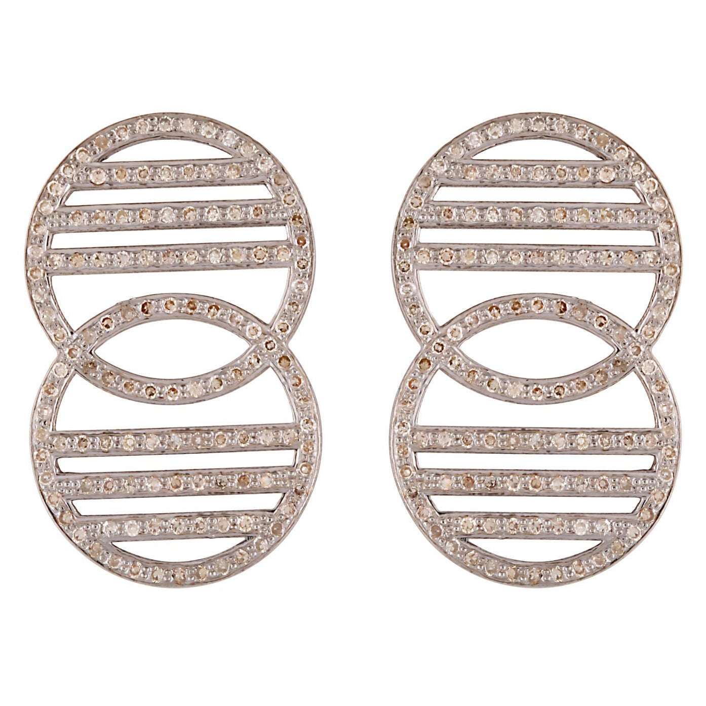 Double Diamond Gridded Earrings