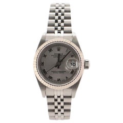 Rolex Oyster Perpetual Datejust Automatic Watch Stainless Steel and White