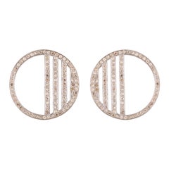 Diamond Gridded Mandala Earrings