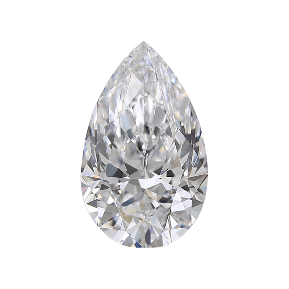 FLAWLESS GIA Certified 10.35 Carat Type IIa Pear Cut Diamond INVESTMENT GRADE