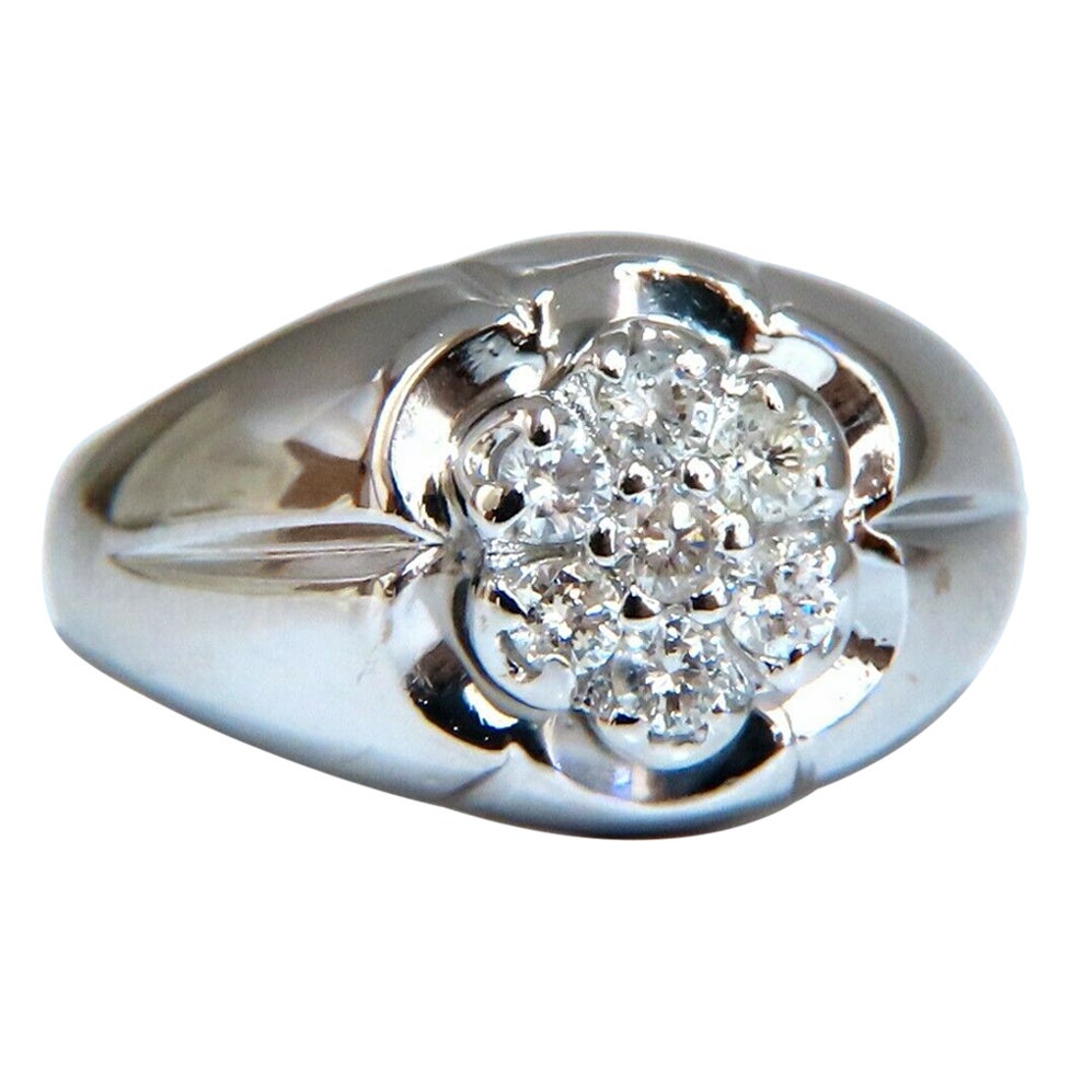 .55ct Natural Round Diamonds Cluster Ring 14kt For Sale